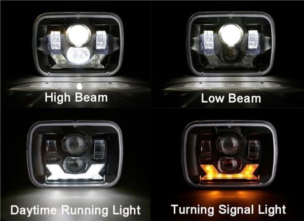 2021 LED фарове за камиони за Jeep YJ 5x7 Inch фар за Cherokee XJ