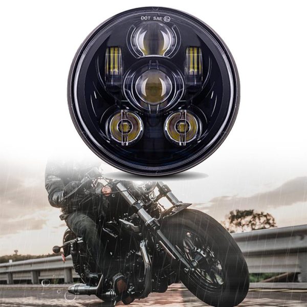 75 инчов кръгъл LED проекционен фар за мотоциклети Harley