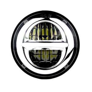 5.75Включване на кръгъл Chrome прожектор с бял ореол за Harley