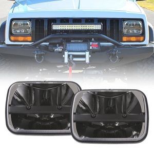 5x7 Inich Jeep Cherokee XJ LED фарове с дълги светлини