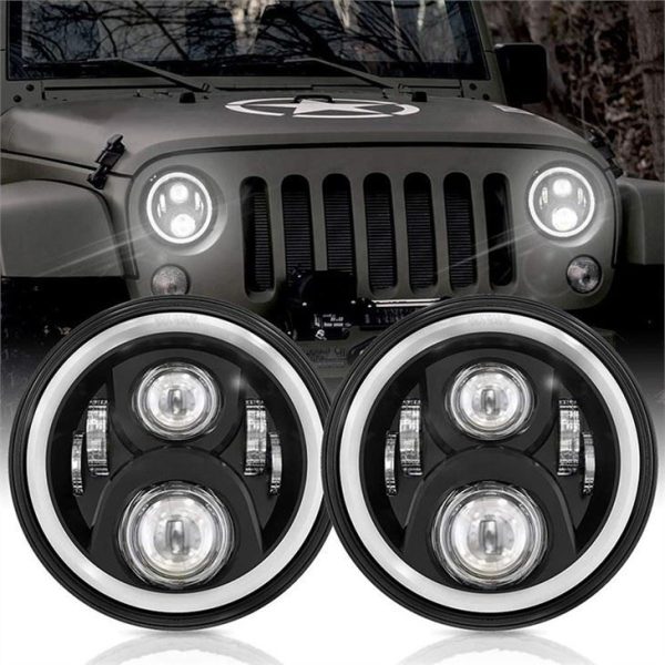 7 инчови LED фарове за Jeep Wrangler JK 2007-2017