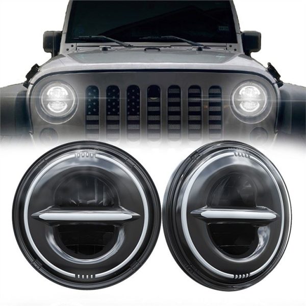 7 кръгли DOT Emark Jeep JKU светодиодни фарове с DRL мигачи