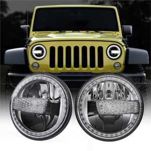 7-инчов LED фар за 07-17 Jeep Wrangler Wrangler Unlimited Motorcycle DOT E-mark Доказани фарове