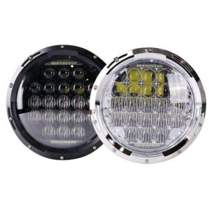 За Hummer / за Royal Enfield LED фар с висока светлина DRL за мотоциклет 7-инчов кръг на фара