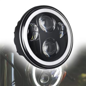 Morsun 40w 5 3/4 инчов LED прожектор за фарове за Харлей Дейвидсън мотоциклети фарове Черен Хром