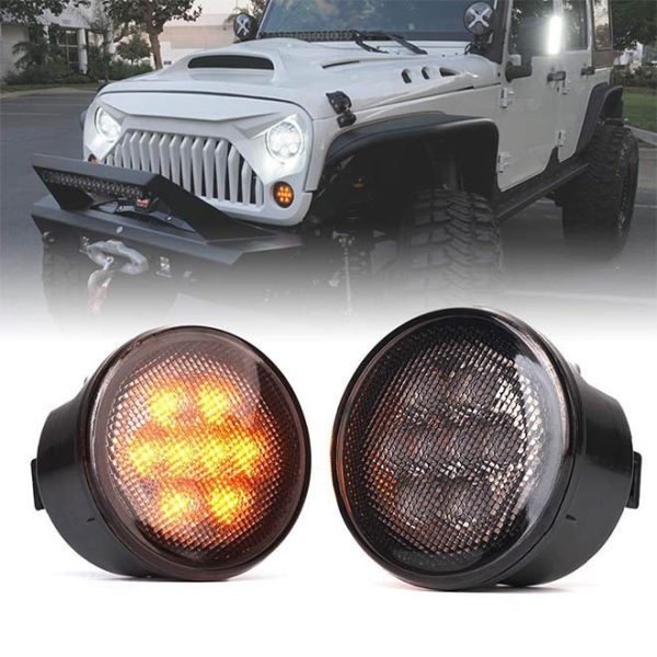 Система за осветление на автомобила Morsun LED Преден решетка за мигач за 2007-2016 Wrangler Jk Tj