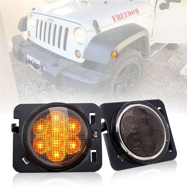 Morsun Фендър запали светлина за джип Wrangler 1997-2006 TJ 2007-2014 JK LED предна грил завой сигнал светлина