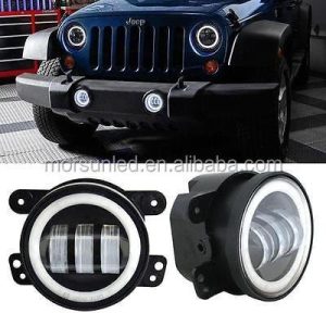 Morsun кръг led мъгла светлина за джип Вранглер JK JKU TJ LJ 4inch светлина с Halo DRL